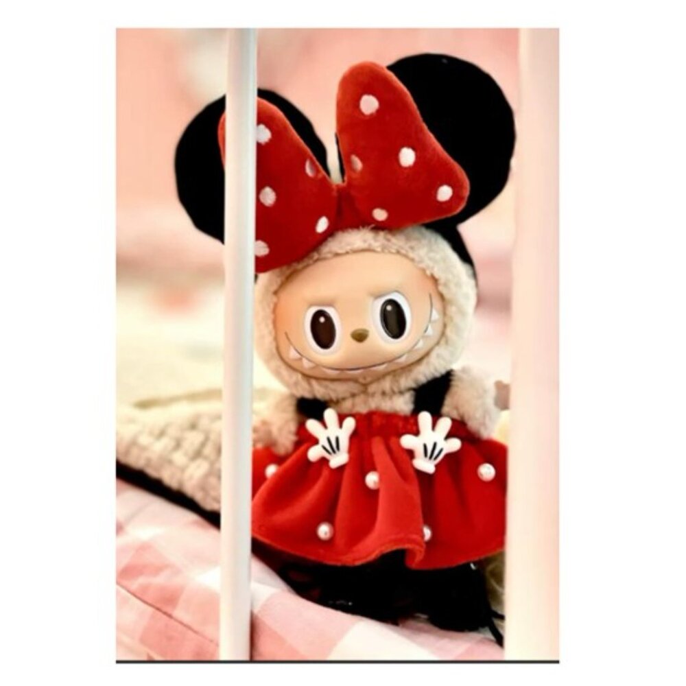 Minnie Mouse Labubu Doll Clothes (2-Pc) Skirt & Ears Outfit Set (NEW & SO CUTE!) - Picture 2 of 5